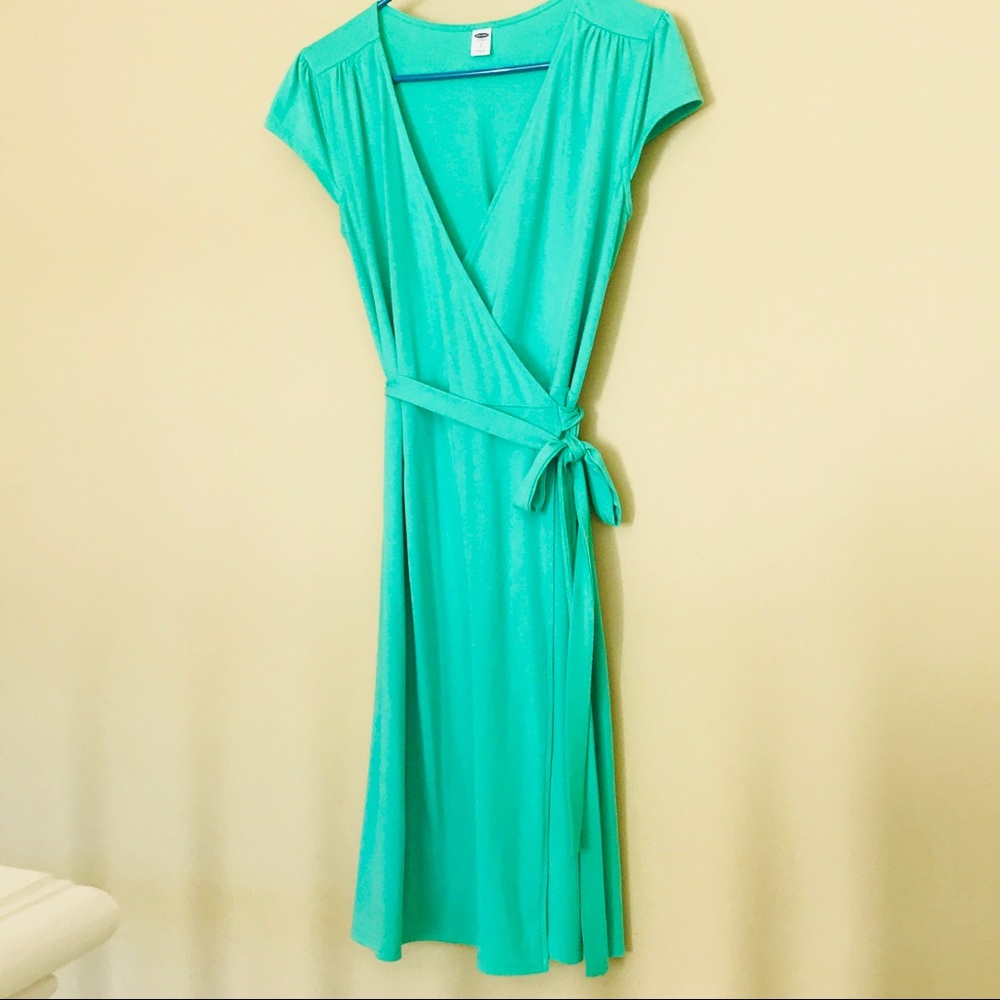 Old Navy Green Wrap Dress S